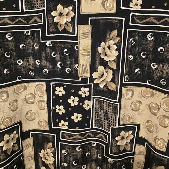 Notations Patchwork Womens Plus Size Top 24W Button Up Short Sleeve Career Artsy - Picture 6 of 9